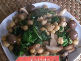 Salada de Grão com Espinafre grão com espinafres